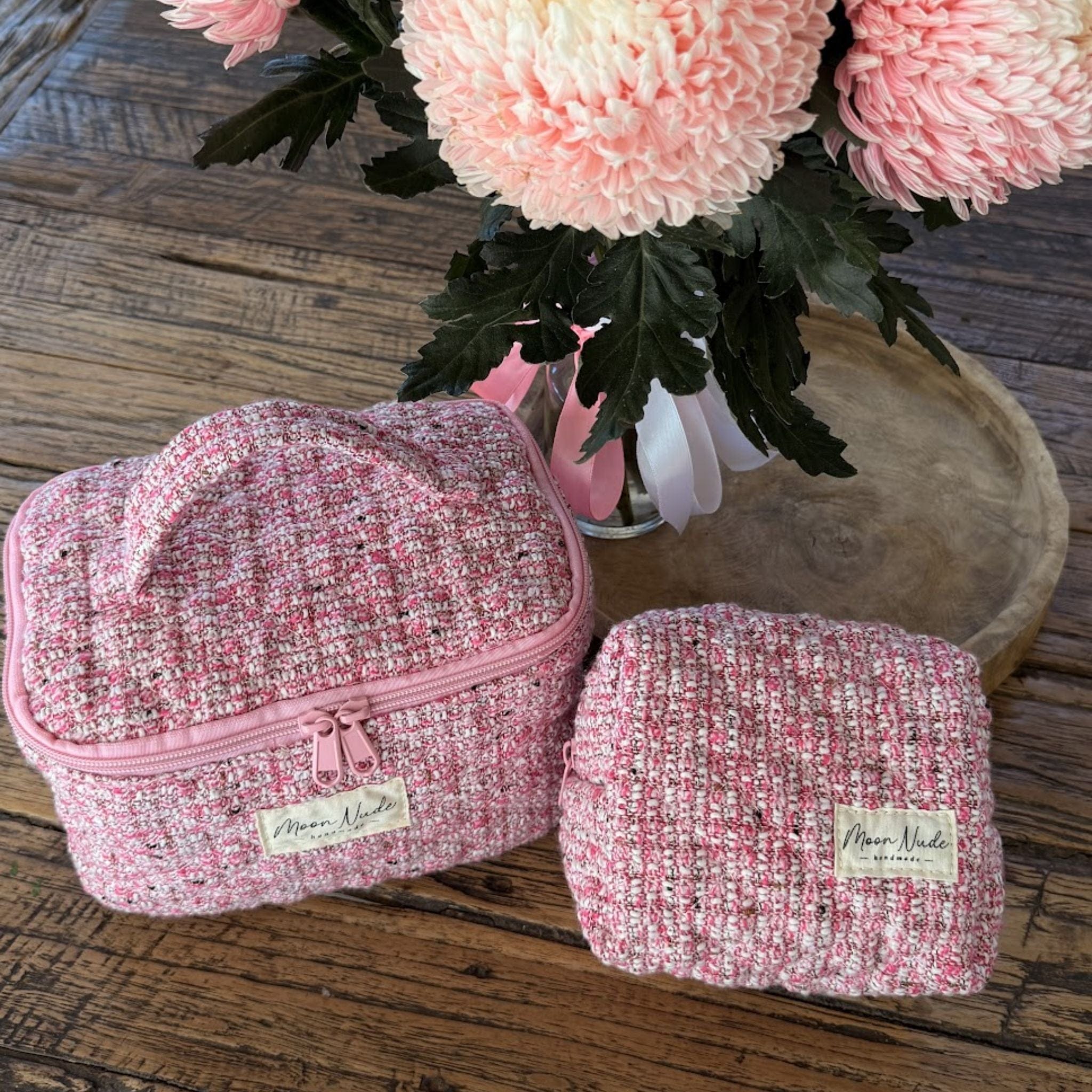 Moon Nude Camellia Mini Makeup Bag